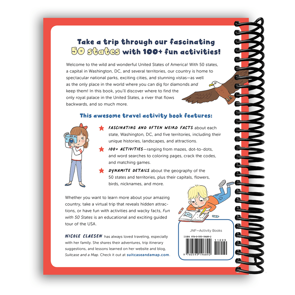 Fun with 50 States: A Big Activity Book for Kids about the Amazing United States Spiral Bound