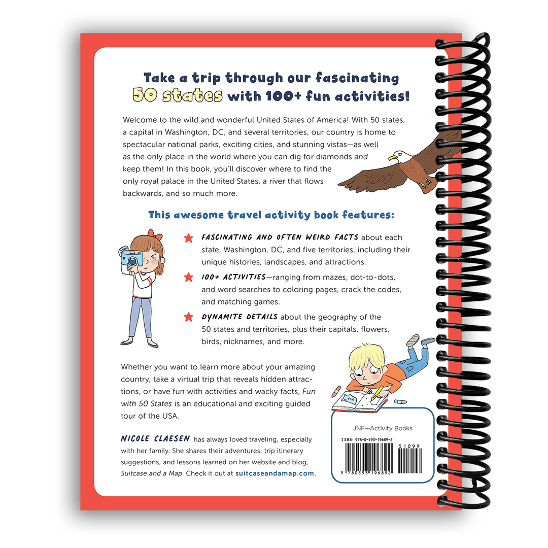 Fun with 50 States: A Big Activity Book for Kids about the Amazing United States Spiral Bound