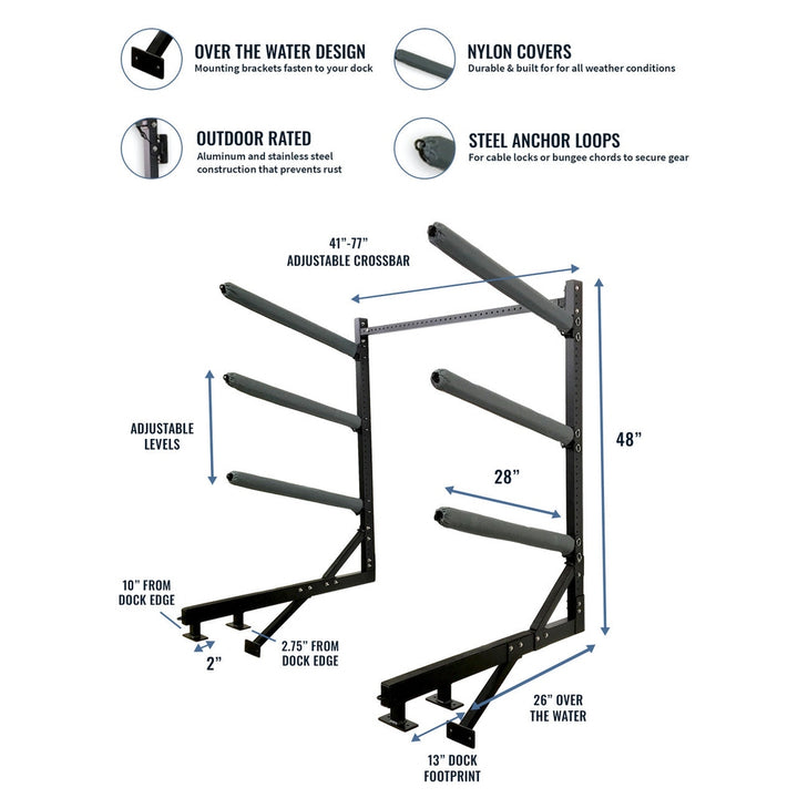 Chesapeake Kayak Storage Rack Over Water Use