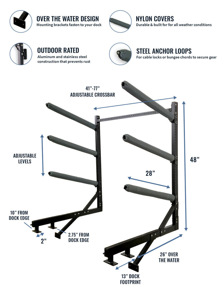 Broadwater Paddleboard Storage Rack for 4 SUPs