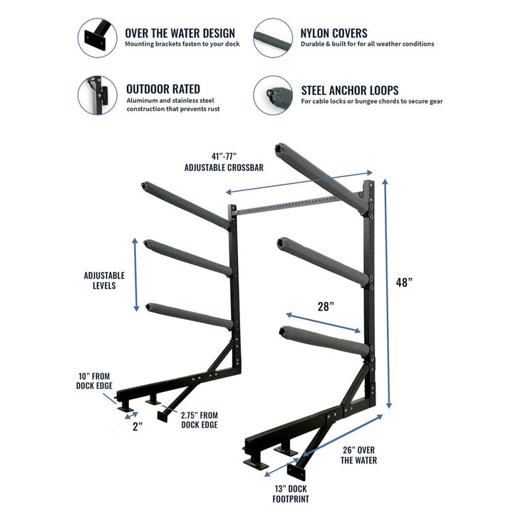Broadwater Paddleboard Storage Rack for 4 SUPs