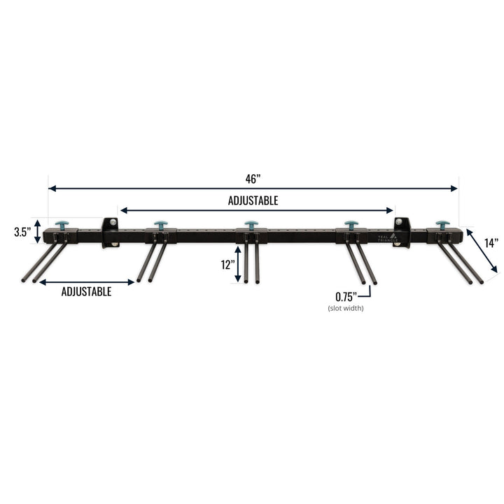Adjustable Ski Rack for 10 Pairs - Optimal Wall Storage