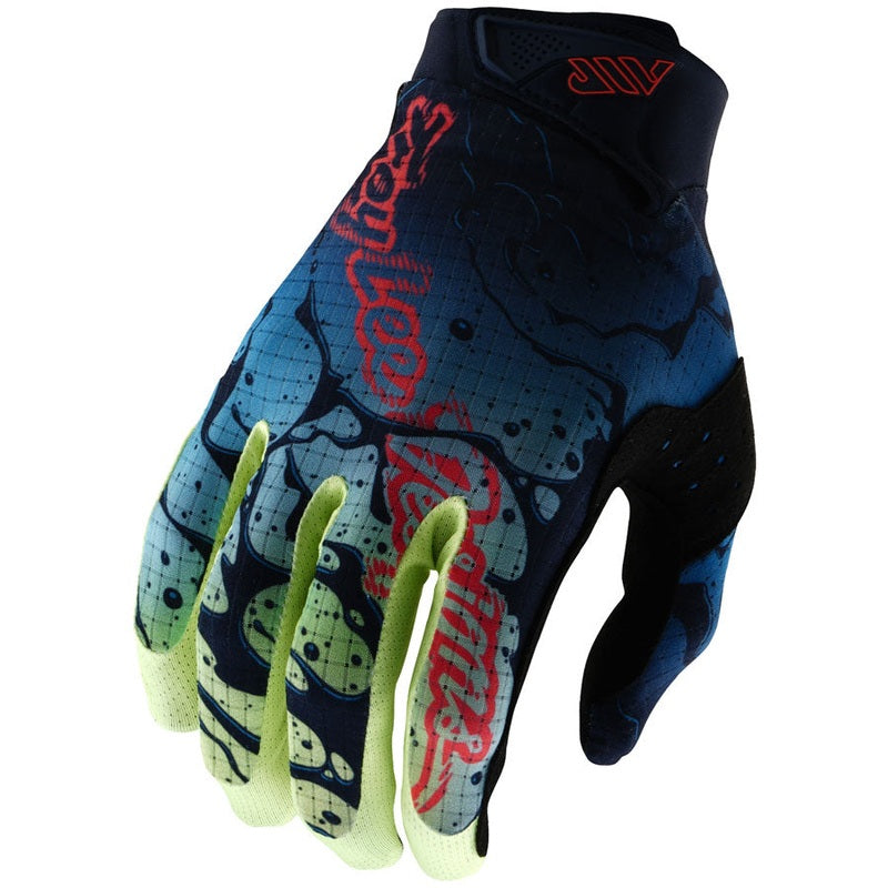 Troy Lee Designs Air Glove – Drip Glo Yellow / Dark Navy