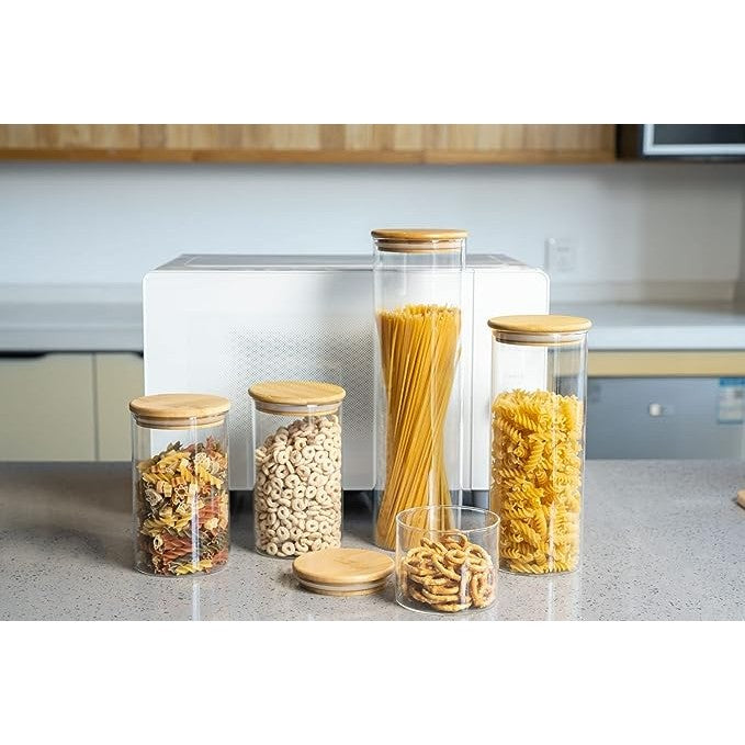 Glass Canister Set & Bamboo Lid