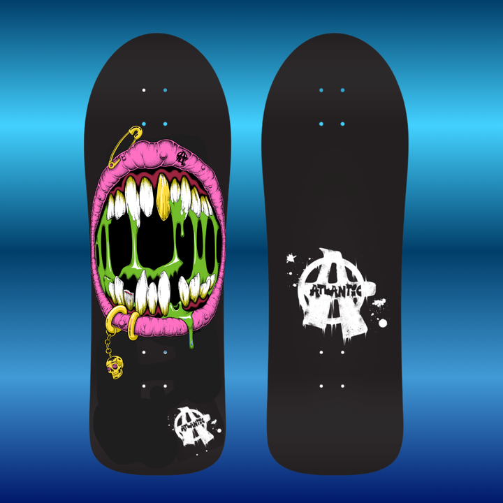 Hand-Painted Skateboard Deck - Slime Mouth Edition
