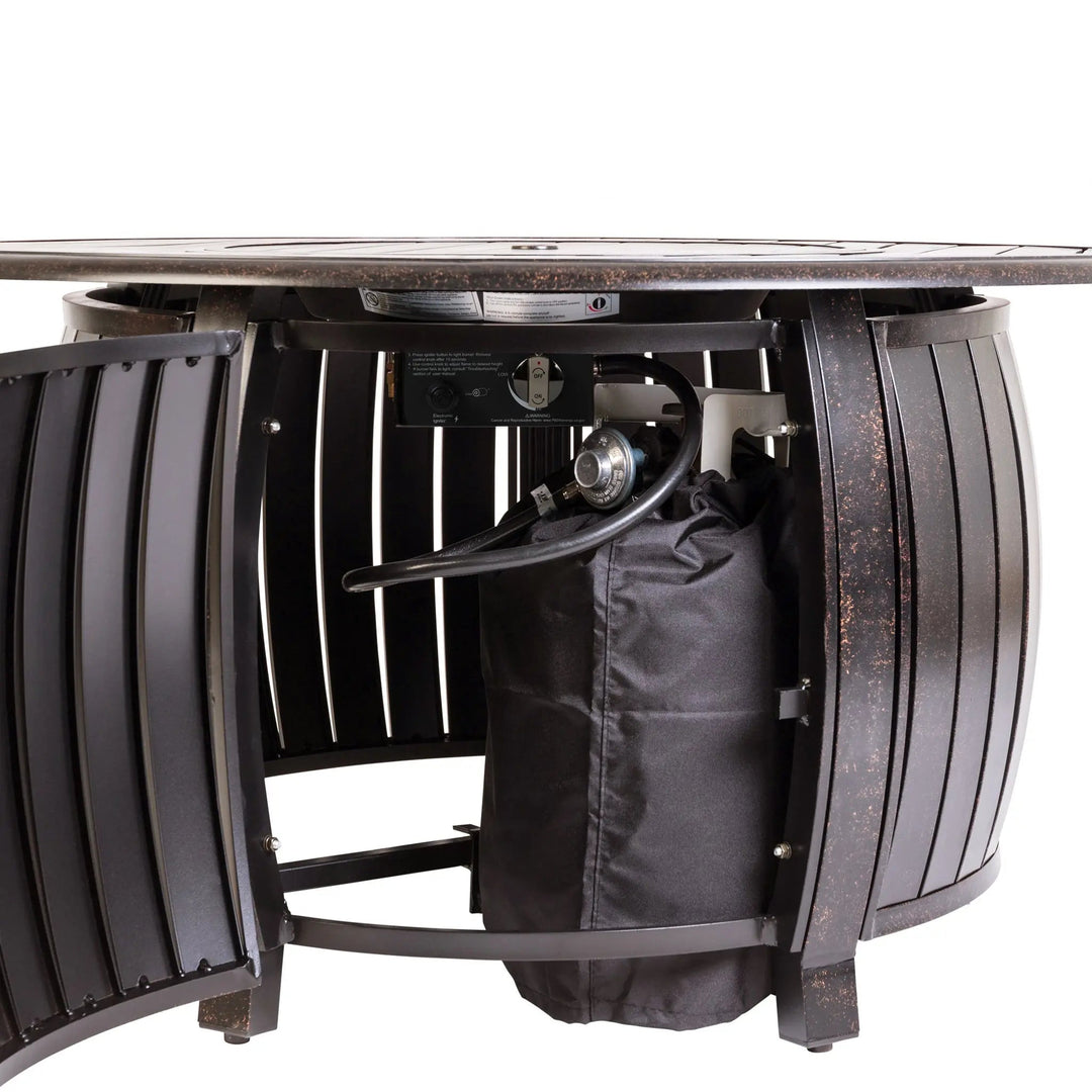 Grand Cooper 44" Round Convertible Gas Fire Pit Table
