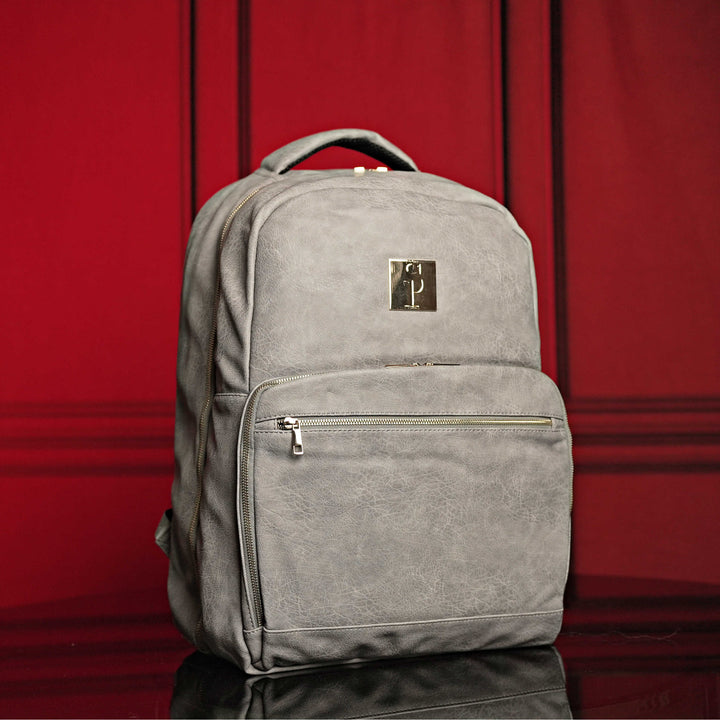 Sole Premise Grey Tumbled Leather Commuter Bag