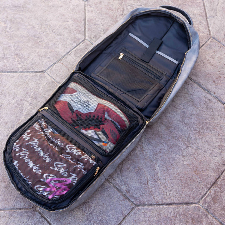 Sole Premise Grey Tumbled Leather Commuter Bag