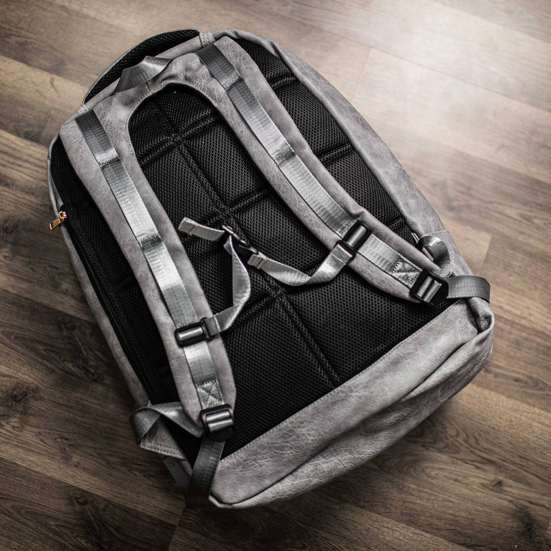 Sole Premise Grey Tumbled Leather Commuter Bag