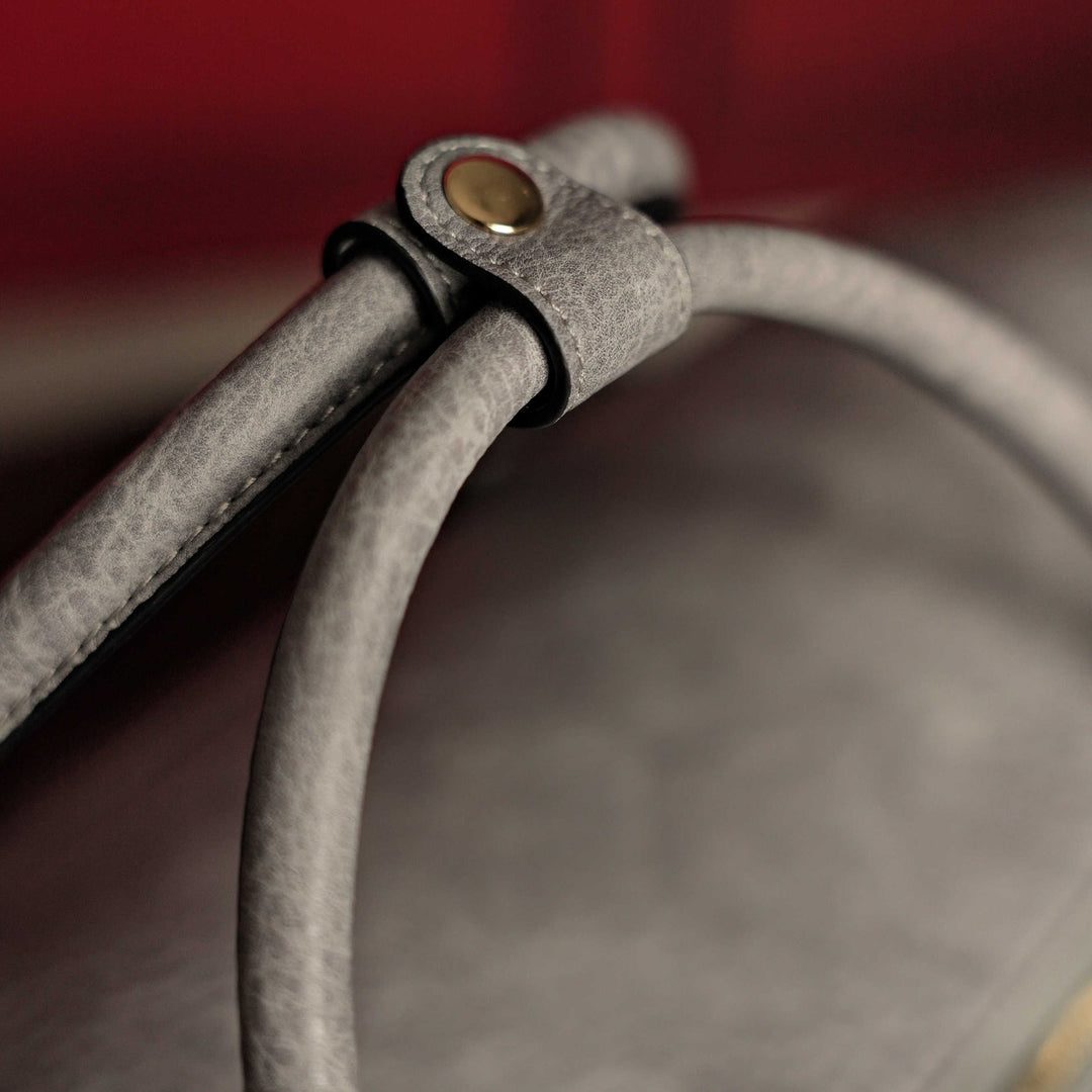 Sole Premise Grey Tumbled Luciano Leather Duffle Bag (New Weekender Design)