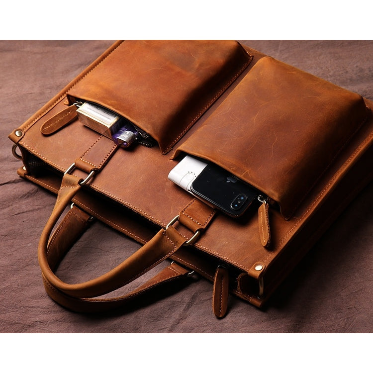 The Dagmar Leather Briefcase | Vintage Leather Messenger Bag