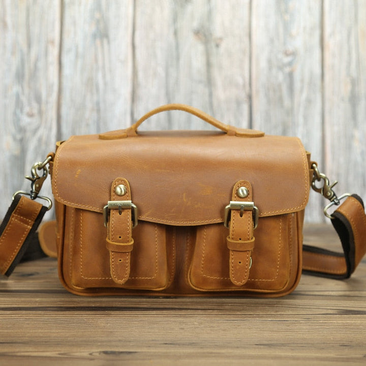 The Faust Leather Camera Bag | Crossbody Vintage Camera Messenger Bag