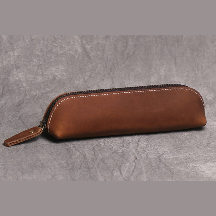 The Paavo Leather Pen Case | Leather Makeup Pouch