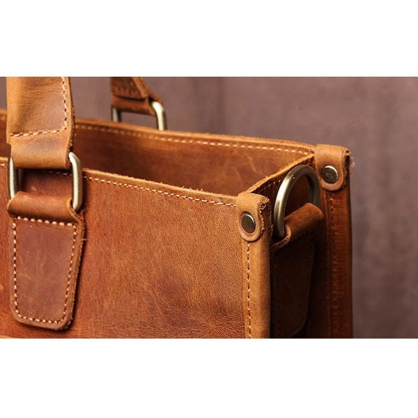 The Dagmar Leather Briefcase | Vintage Leather Messenger Bag