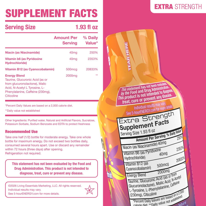 5-hour Energy Hawaiian Breeze Flavor Extra Strength 5-hour ENERGY Shots