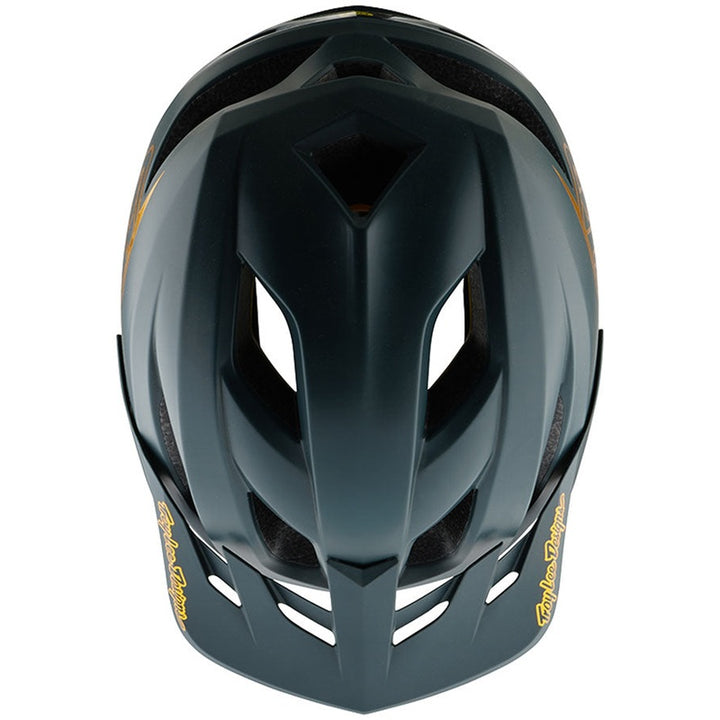 Troy Lee Designs Flowline Helmet – Point Gray/Gold