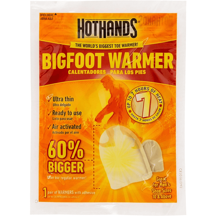 HotHands BigFoot Warmers - Long Lasting Safe Natural Odorless Air Activated Warmers - Up to 7 Hours of Heat - 5 Pair Pack