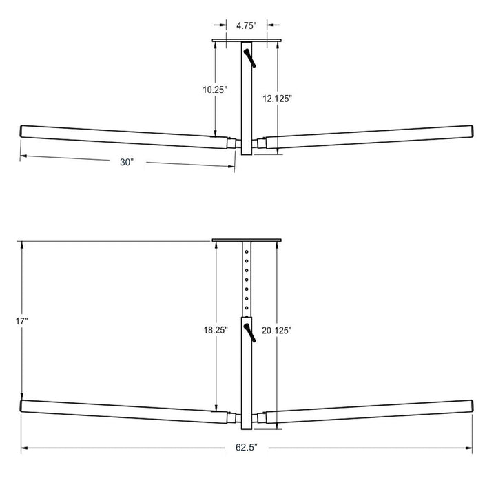 Hi-Port 2 Ski Snowboard Ceiling Rack Storage