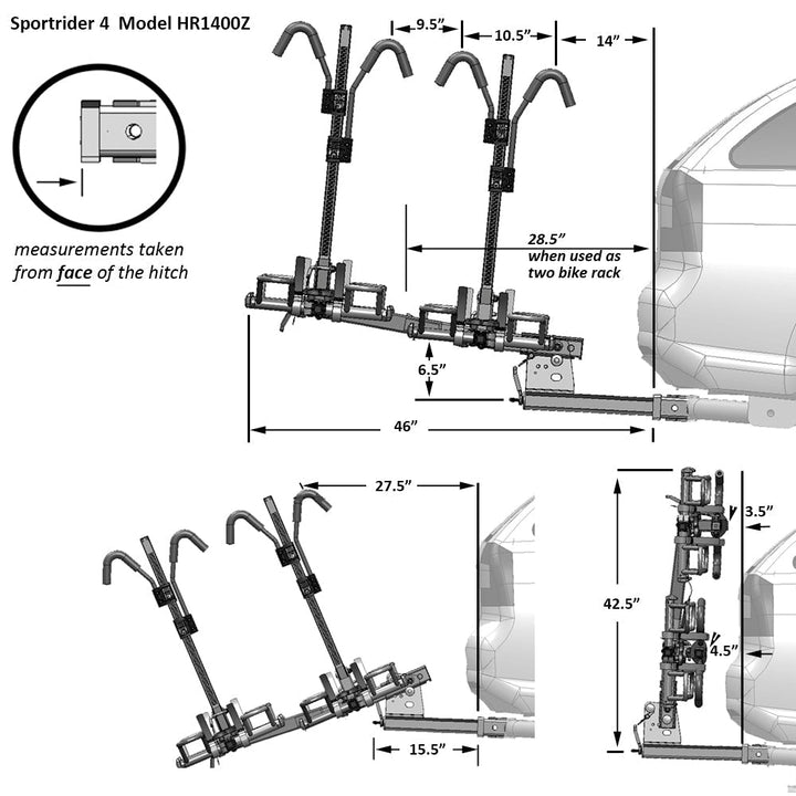 Hollywood Racks SPORT RIDER SE4 HITCH BIKE RACK