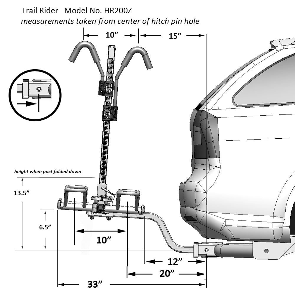 Hollywood Racks TRAIL RIDER HITCH BIKE RACK