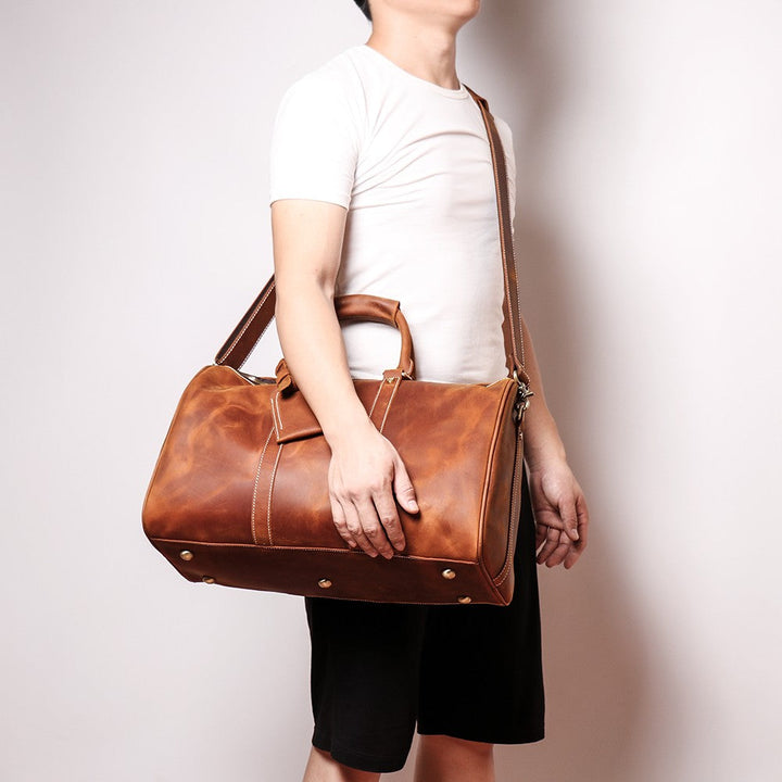 The Brandt Weekender | Small Leather Duffle Bag