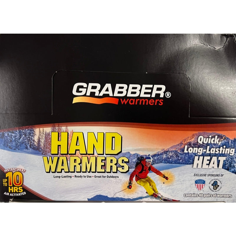 TRAPSKI Grabber Ski & Ride Hand Warmers - Long Lasting Natural Odorless Air Activated Warmers - Up to 10 Hours of Heat - 40 Pair Box