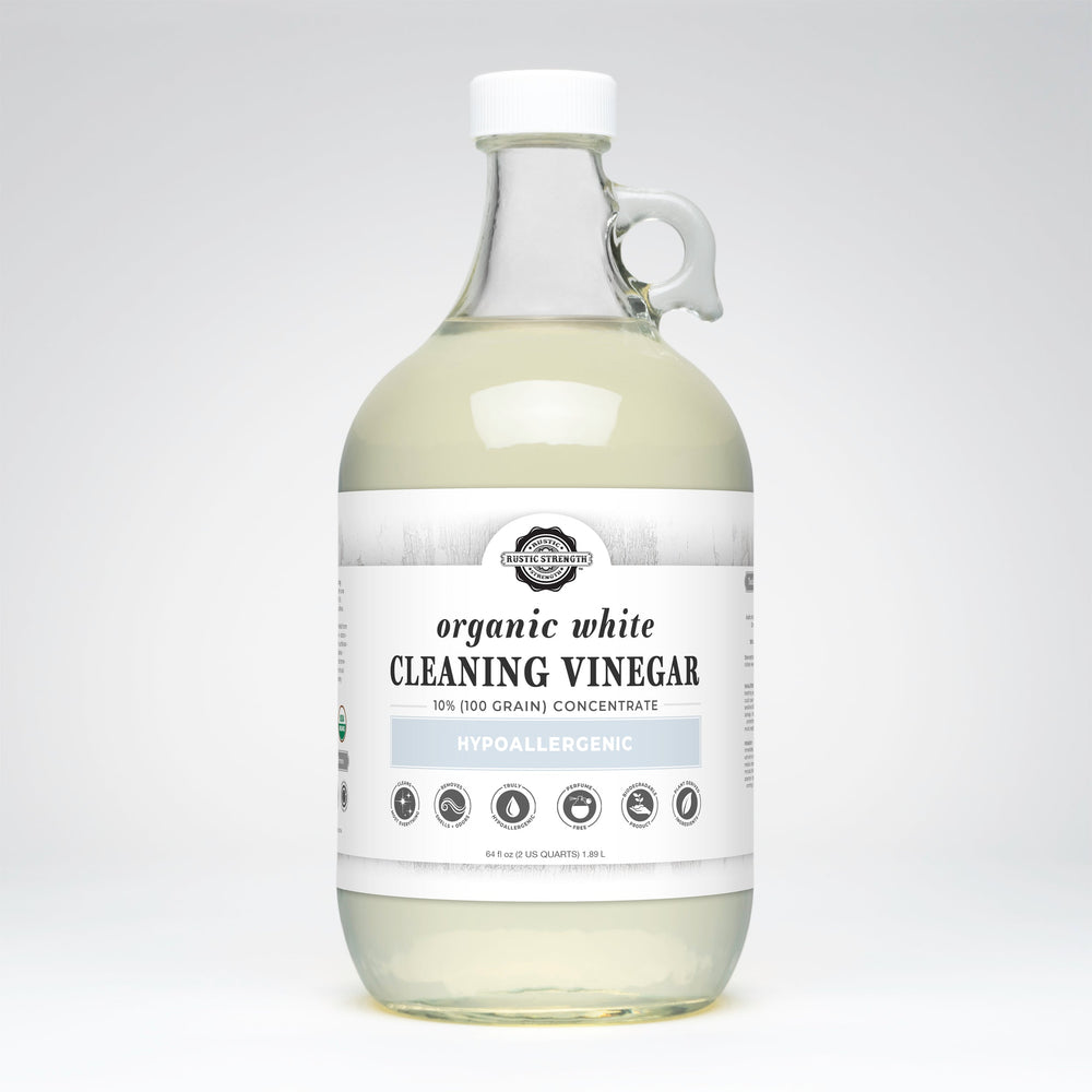 Rustic Strength Organic White Cleaning Vinegar Concentrate | 10% 100 grain