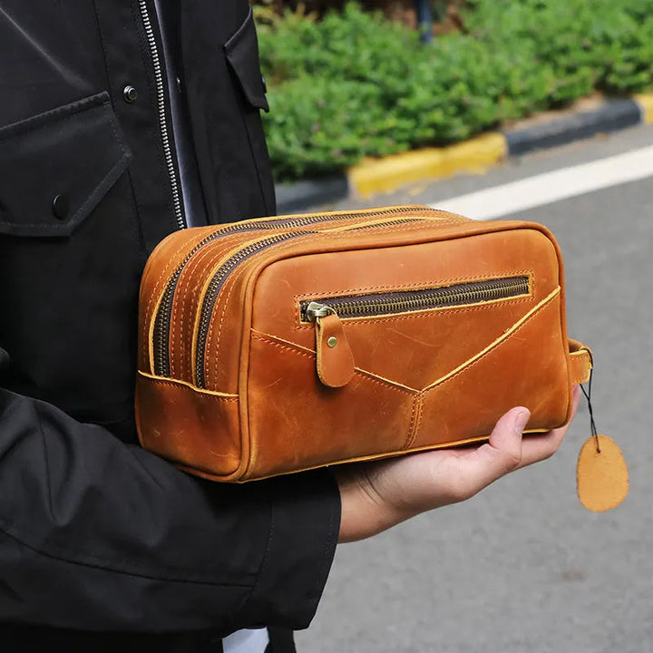 The Nomad Toiletry Bag | Genuine Leather Travel Toiletry Bag