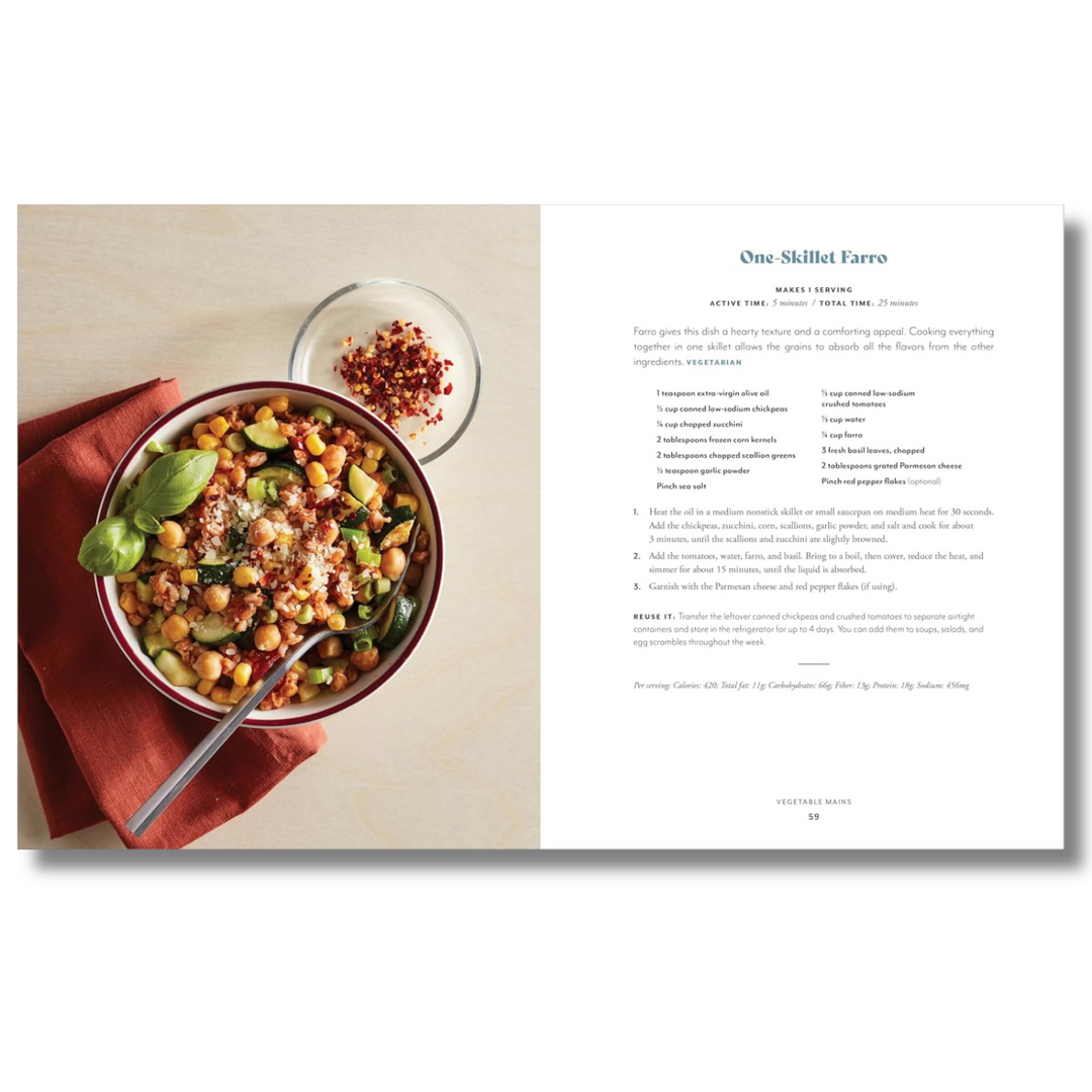 Healthy Cooking for One Cookbook: 75 Delicious Recipes Made Simple Spiral Bound