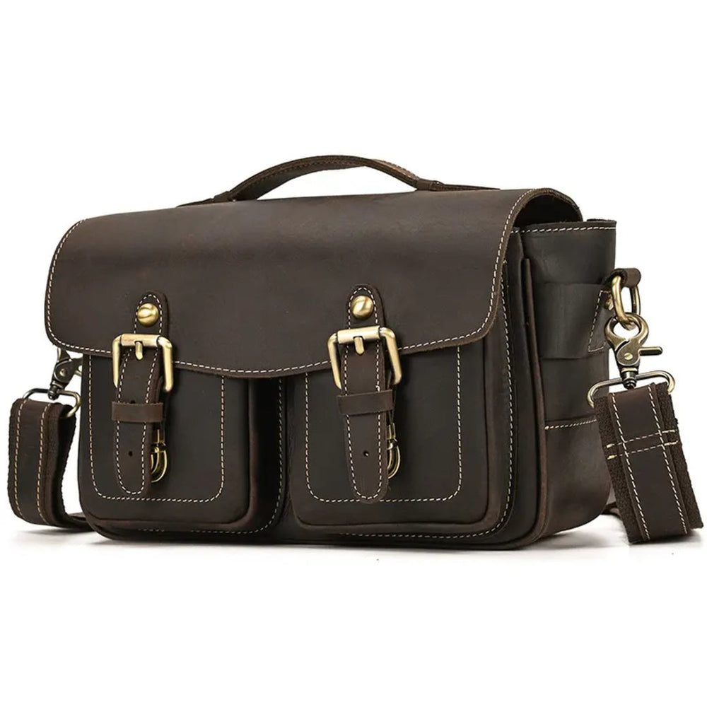 The Faust Leather Camera Bag | Crossbody Vintage Camera Messenger Bag
