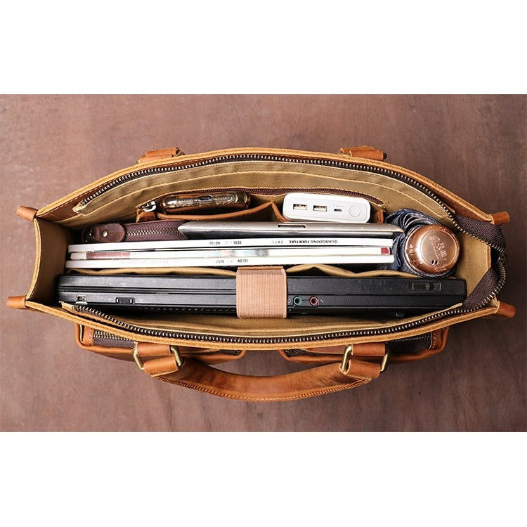 The Dagmar Leather Briefcase | Vintage Leather Messenger Bag