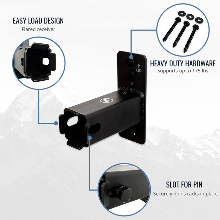 2" Hitch Wall Mount Rack for Efficient Bike Storage