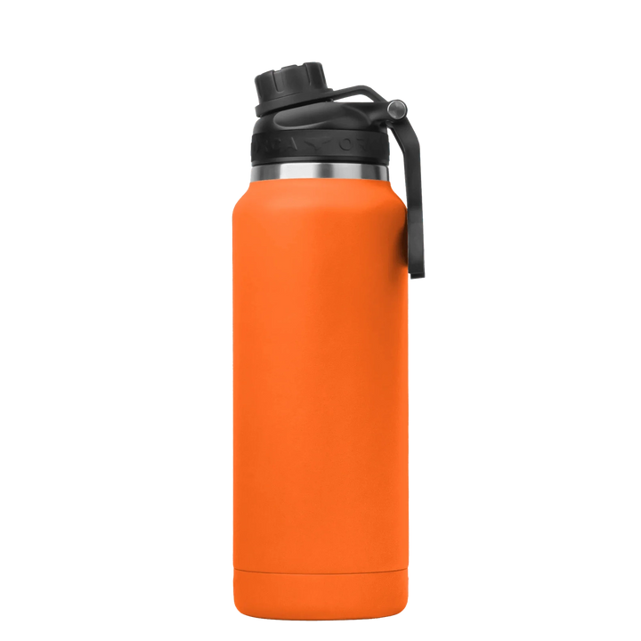 TRAPSKI HYDRA™ 34OZ Water Bottle with Powder Coat Finish & Silicone Grip Whale Tale Handle