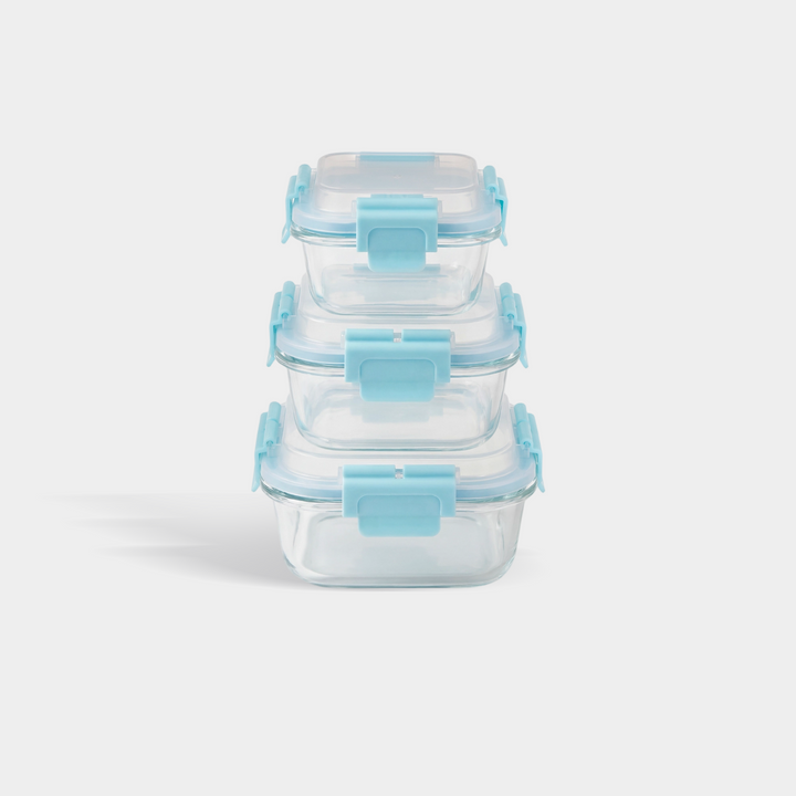 High Top Lid Square Containers