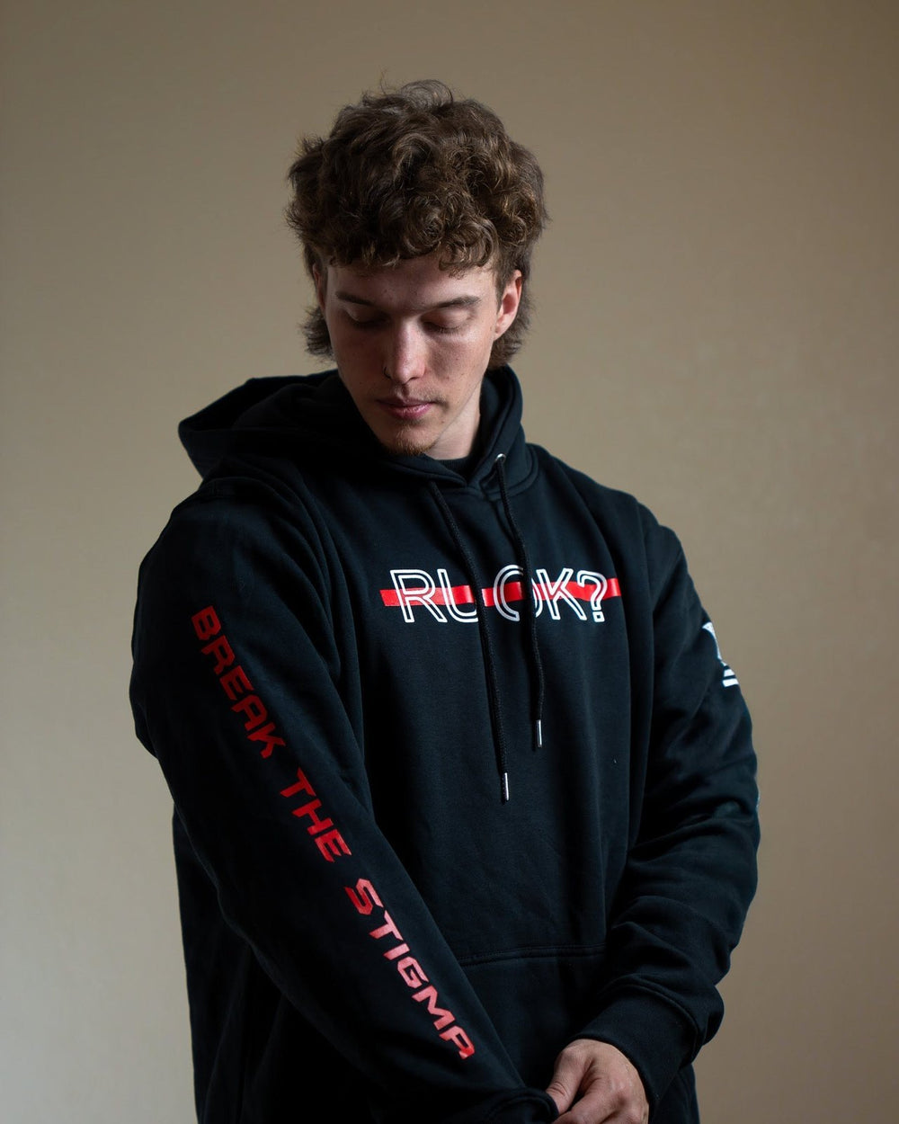 DeemedFit Women’s Stigma Breaking Hoodie- Red Line