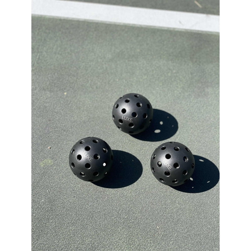 LUXE Black Pickleballs - Pack of 3