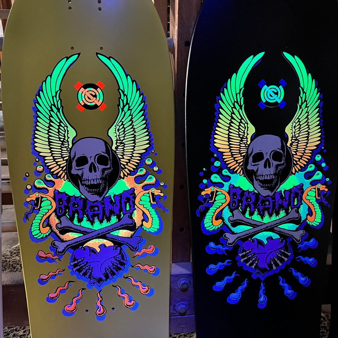 X-Con GLOW-IN-DARK Limited Edition, HAND-PAINTED 10"x30.5" Deck (1 of 10)
