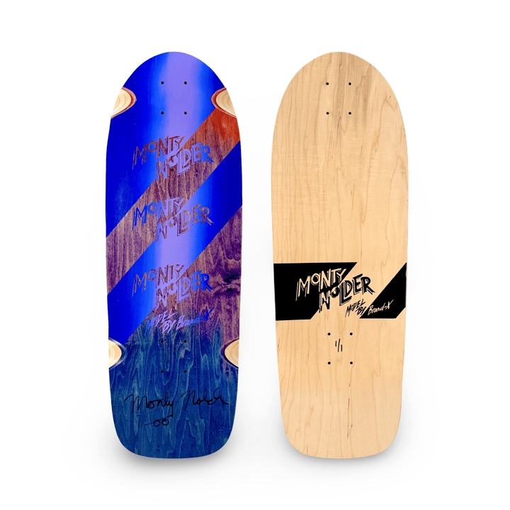 Monty Nolder Stripes ONE OF A KIND, HAND-PAINTED & AUTOGRPAHED Deck 10"x30" 1 of 1