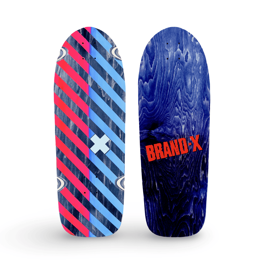 Brand-X Hand-Painted Skateboard Deck 10" x 30"