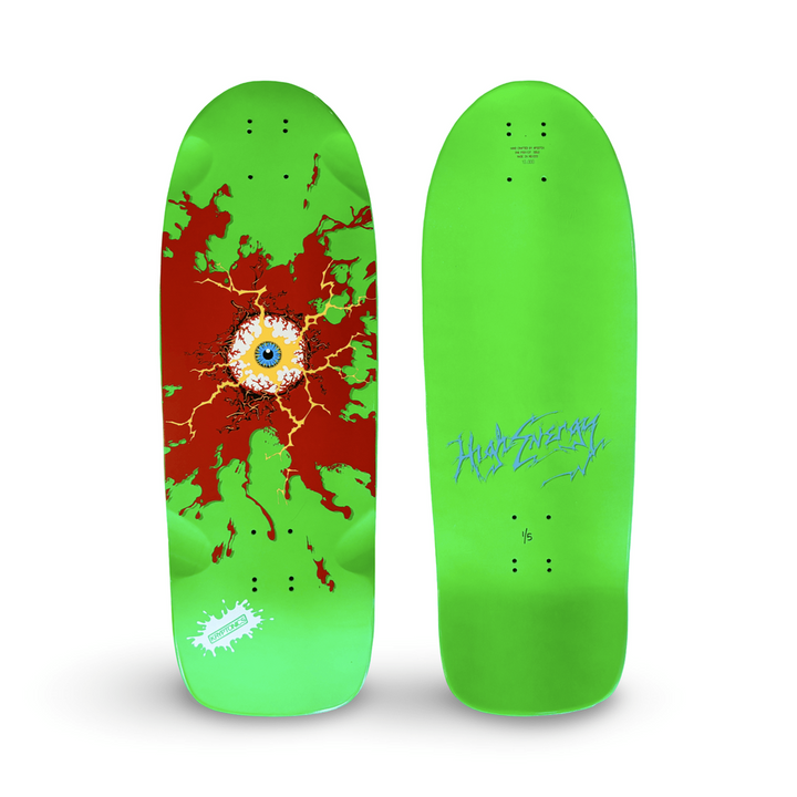 Limited Edition Hand-Painted Electric Eye Skateboard Deck