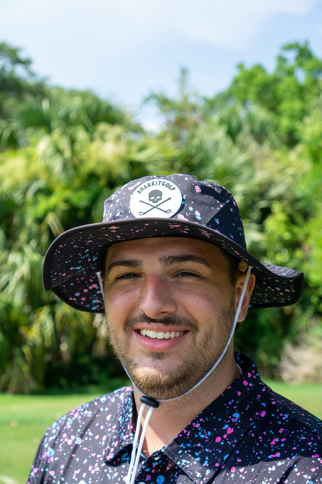 Shank it Golf Black Paint Bucket Hat