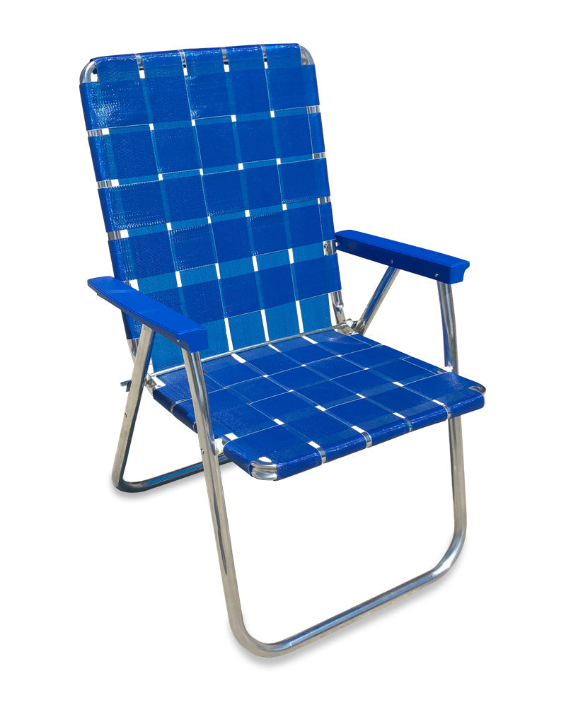 Lawn Chair USA Blue Wave Classic Chair with Blue Arms