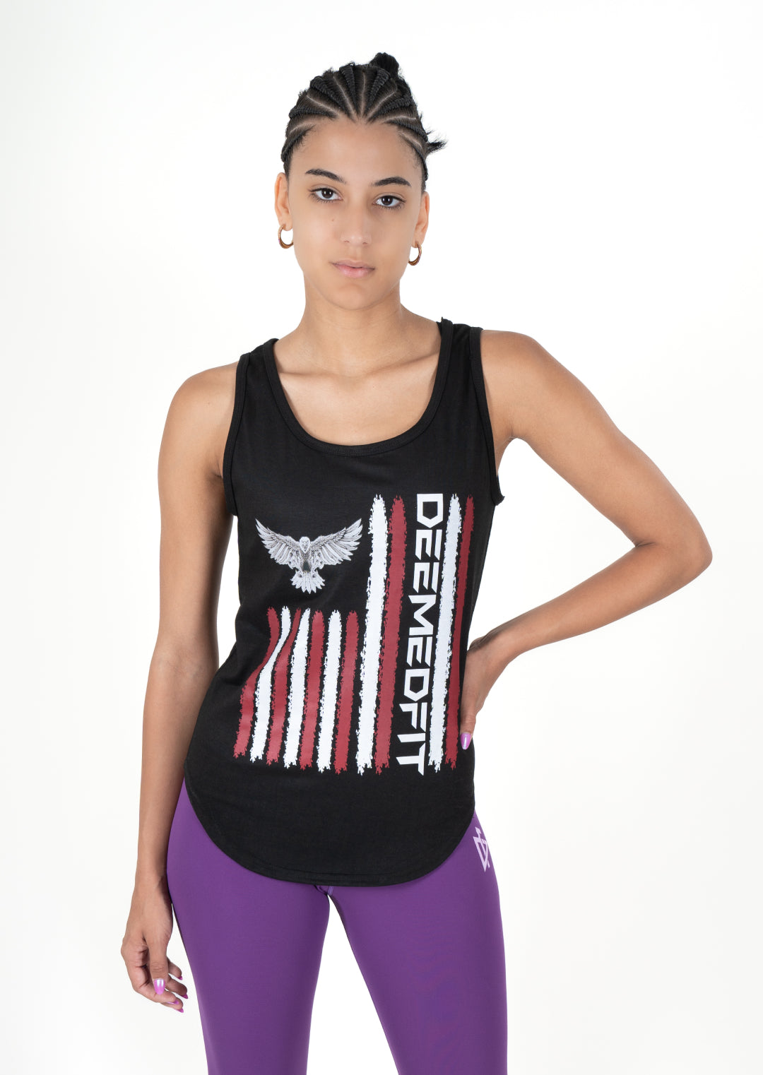 DeemedFit Women's "Freebird" Patriotic Tank Top