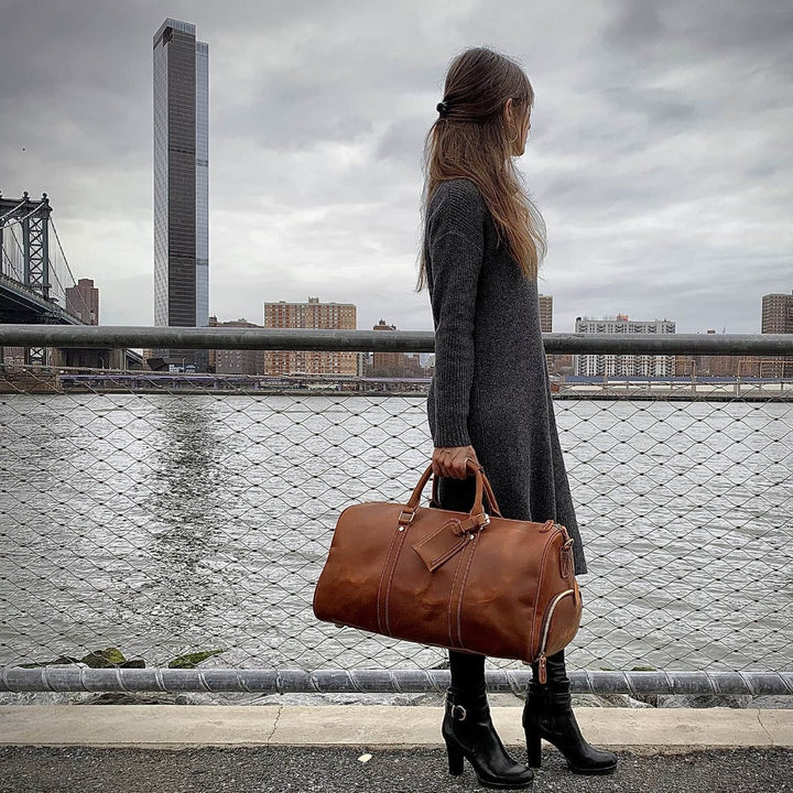 The Dagny Weekender | Large Leather Duffle Bag