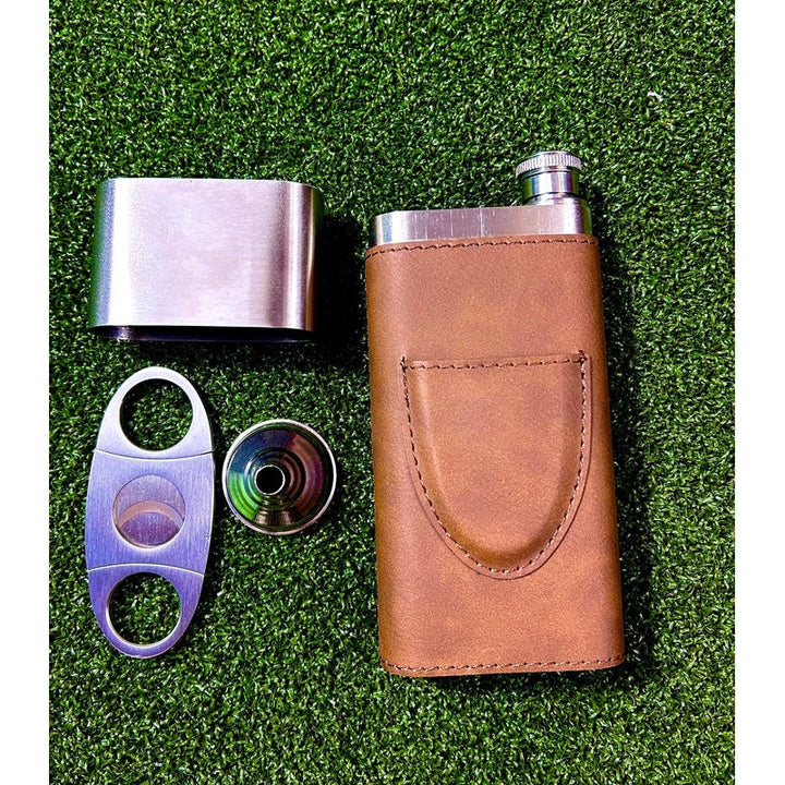 Shank it Golf Pars & Cigars Cigar Holder/Flask