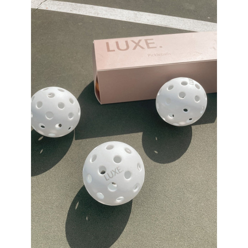 LUXE White Pickleballs - Pack of 3