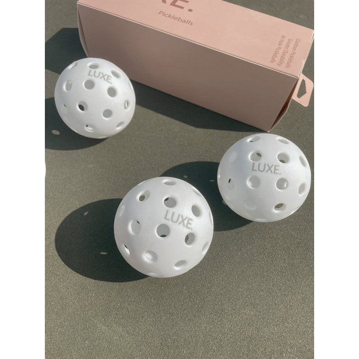 LUXE White Pickleballs - Pack of 3