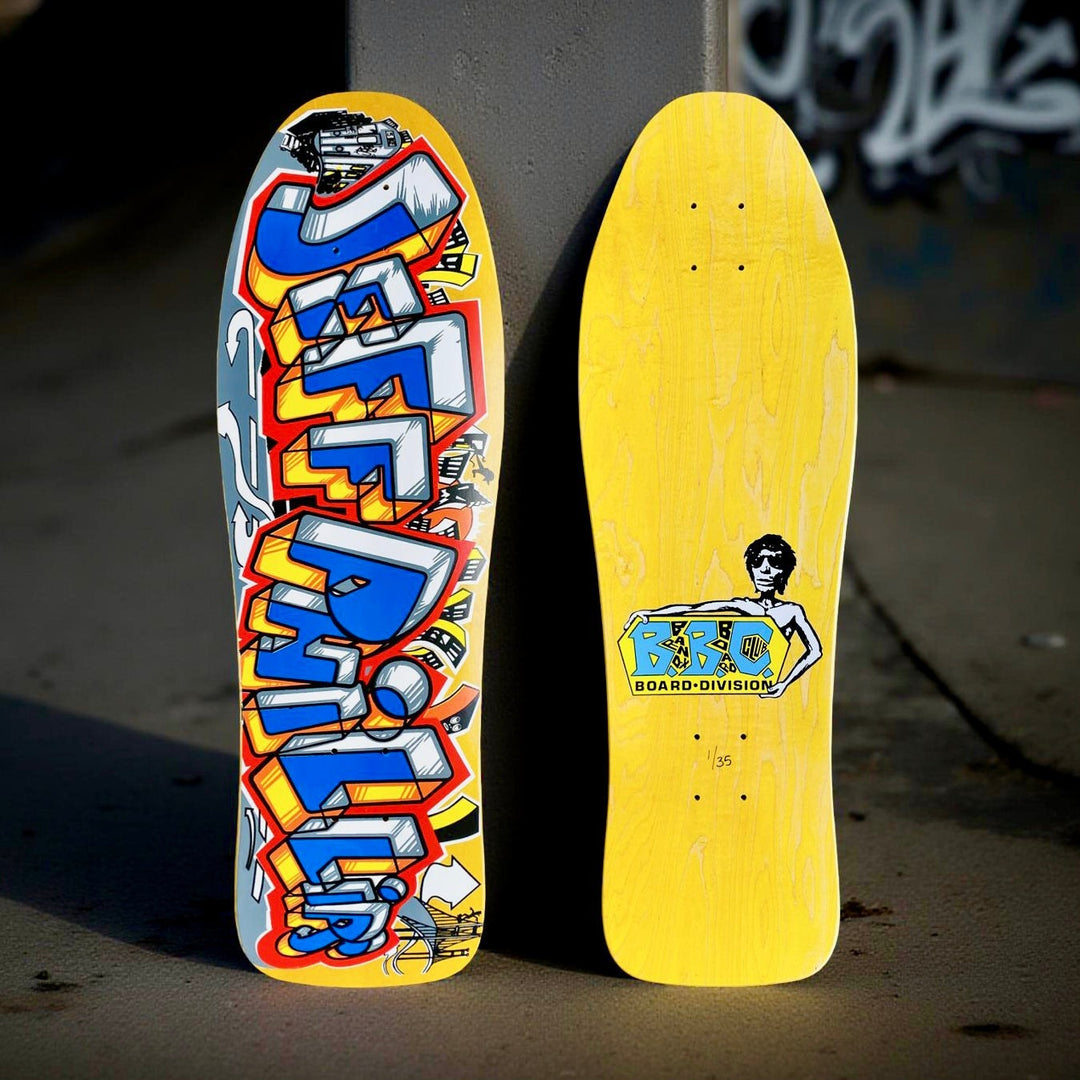 Jeff Phillips GRAFFITI Limited Edition, Yellow HAND PAINTED BBC Deck 1 of 35