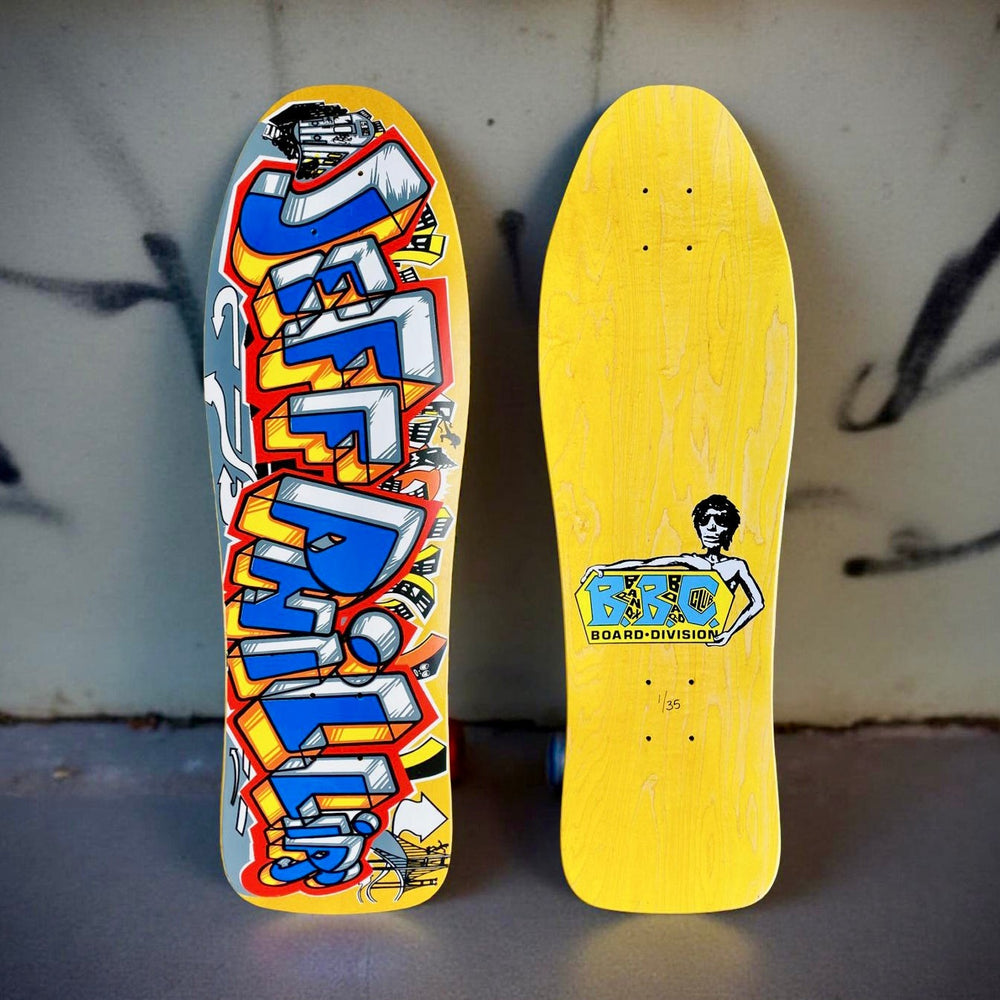 Jeff Phillips GRAFFITI Limited Edition, Yellow HAND PAINTED BBC Deck 1 of 35