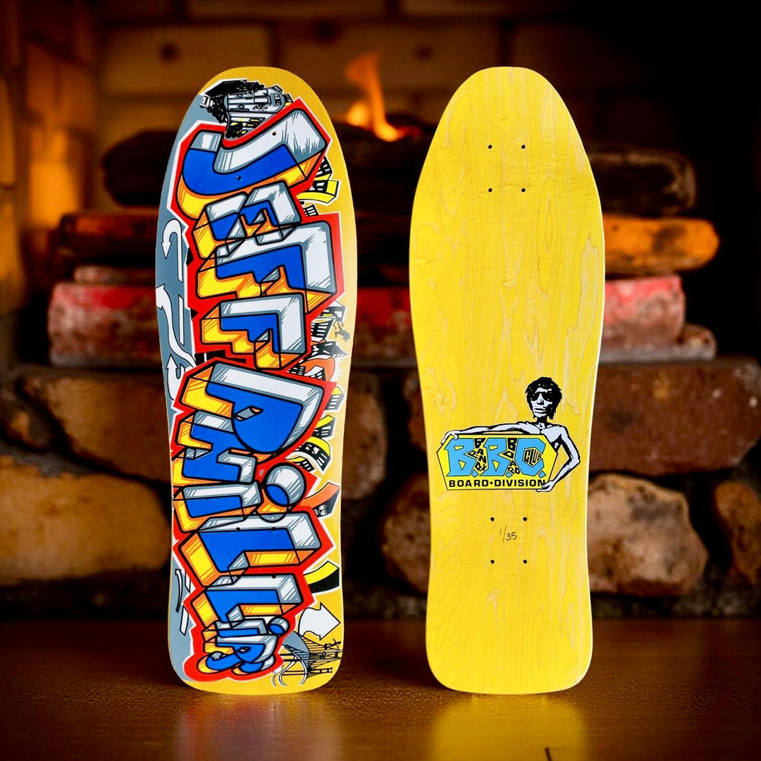Jeff Phillips GRAFFITI Limited Edition, Yellow HAND PAINTED BBC Deck 1 of 35